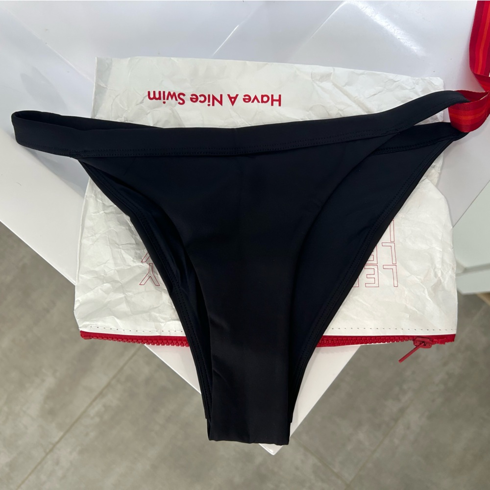 Left On Friday Sleek Black Bikini Bottom